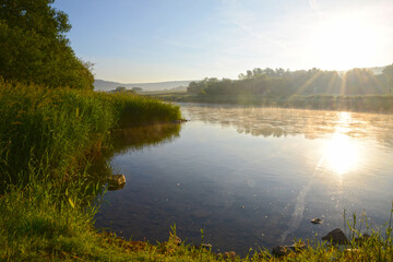 Weser, Oberweser, Morgenstimmung