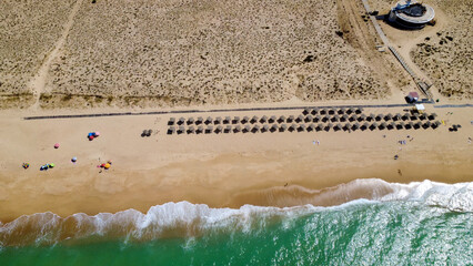 vista aérea, praia Algarve, drone 