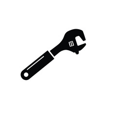 Adjustable wrench tool icon hardware mechanical