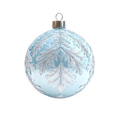 Elegant Blue Christmas Ornament Snowflake Design Winter Holiday Decoration | isolated on transparent background, perfect cutout, PNG