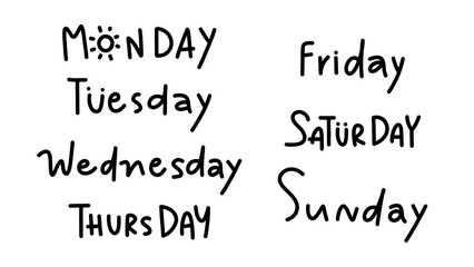 Hand written elements, line art style, Flat Modern design, isolated on white background, illustration vector EPS 10