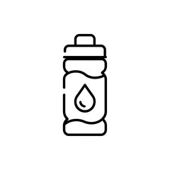 Fototapeta premium Minimalist Water Bottle Icon a Symbol of Hydration Fitness and Healthy Lifestyle
