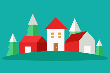 Naklejka premium vector illustration of a castle