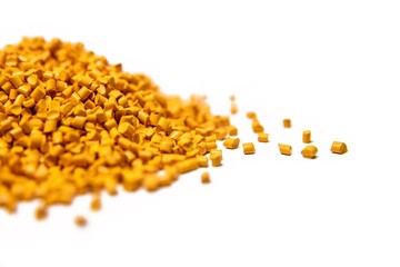 Orange colour plastic polymer granules 