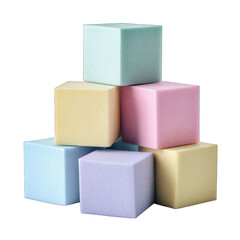 Pastel Cubes Stacked