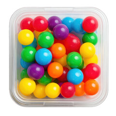 Colorful Balls In a Clear Container