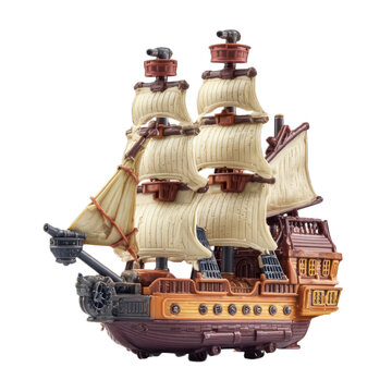 Toy Ship Isolated