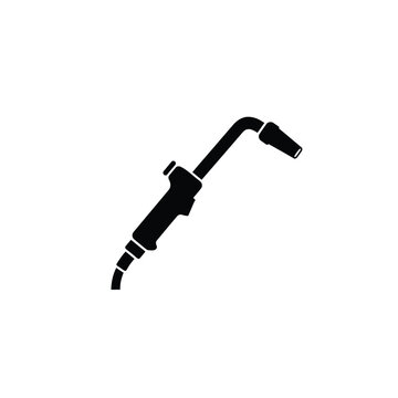 Black welding torch icon metal fabrication