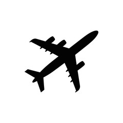 Obraz premium Silhouette of an Airplane in Flight Symbolizing Travel Transportation and Aviation Adventures