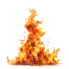 Fiery inferno burning bright intense flames blaze hot fire | isolated on transparent background, perfect cutout, PNG