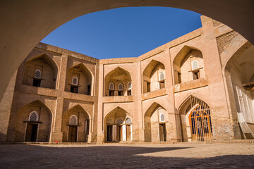 Inner courtyard of a madrassa in Khiva, Uzbekistan