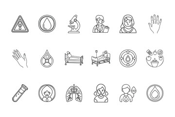 Comprehensive Medical Icons Set for Healthcare and Science Research