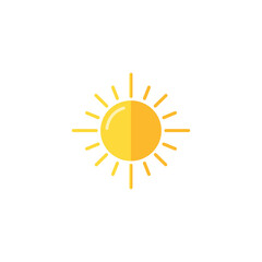 Sun icon logo flat vector design