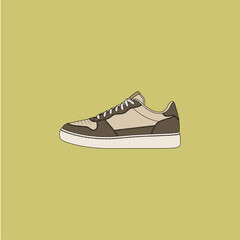 Sneaker icon logo flat vector design