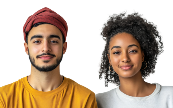 Multicultural coworkers engaging in meaningful discussion at the workplace isolated on transparent background PNG