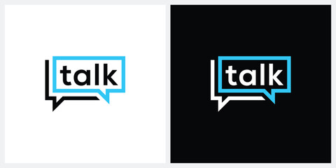 talk logo design vector template