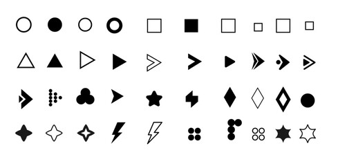 Bullet List for PowerPoint Presentation, Bullet point collection, arrows set vector illustration. Bullet points arrow collection. Vector illustration. Bullet point collection for presentation (1)