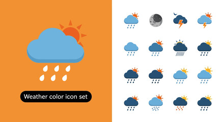 Weather Color Icon Set
