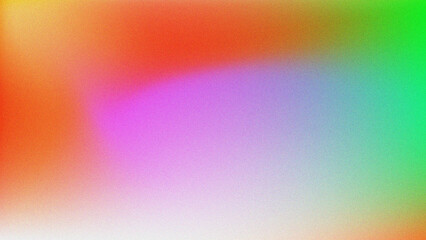 Grainy banner background green orange white pink abstract retro grainy gradient background noise texture effect summer banner poster design