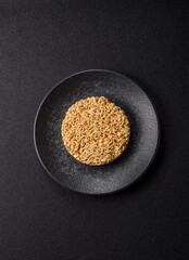 Instant noodles or ramen, Asian food, pasta with vegetables. Noodles, takeaway food