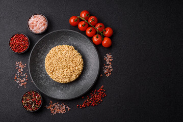 Instant noodles or ramen, Asian food, pasta with vegetables. Noodles, takeaway food