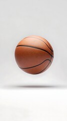 Basketball Ball Isolated Against White. Sports Equipment Floating in Studio Shot