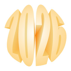 2026 isolated, happy new year 2026