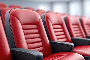 Obraz premium Red Leather Theater Seats