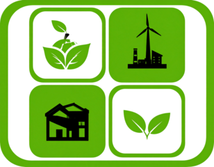 Create an icon for the app, using green and black colors. The design should include f  