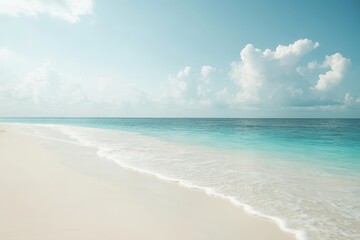 Obraz premium Serene tropical beach setting ideal for wallpaper and summer getaway themes