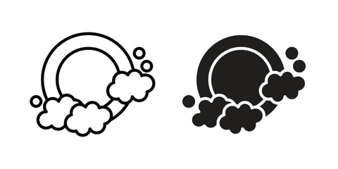 Washing dishes icon Logo Design Vector Template Illustration