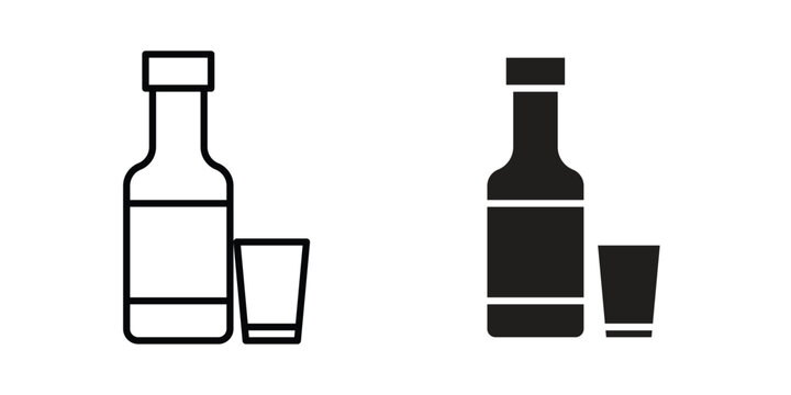 Vodka icon Logo Design Vector Template Illustration