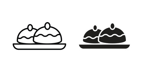 Sufganiyah icon Logo Design Vector Template Illustration