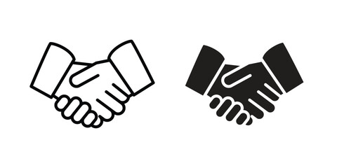 Shake hands icon Logo Design Vector Template Illustration
