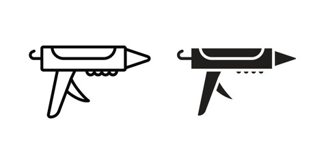Sealants gun icon Logo Design Vector Template Illustration