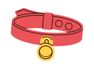 Red dog collar with medallion