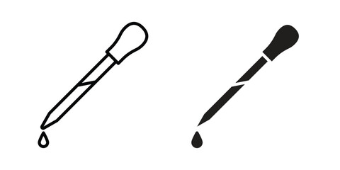 Pipette icon Logo Design Vector Template Illustration