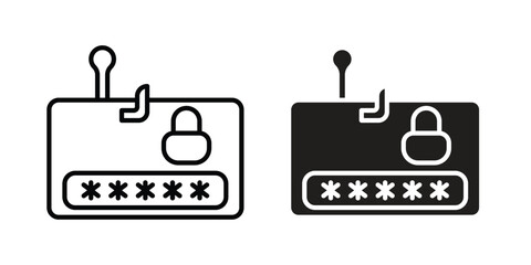 Password phishing icon Logo Design Vector Template Illustration