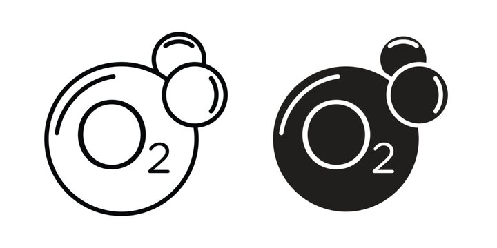 Oxygen O2 icon Logo Design Vector Template Illustration