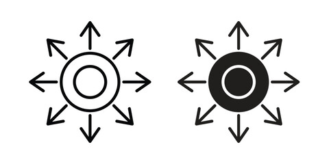 Multichannel icon Logo Design Vector Template Illustration