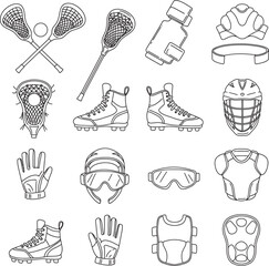 Lacrosse Player Sport Art Silhouettes white color background