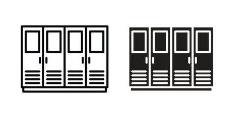Lockers icon Logo Design Vector Template Illustration