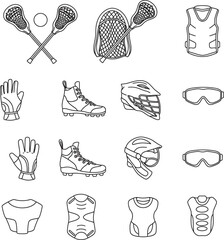 Lacrosse Player Sport Art Silhouettes white color background
