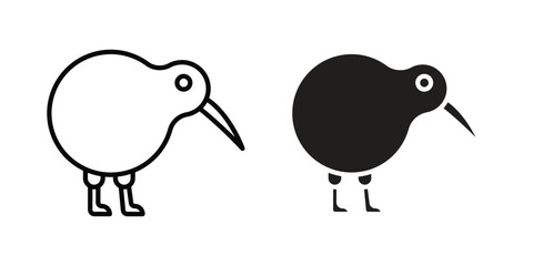 Kiwi bird icon Logo Design Vector Template Illustration