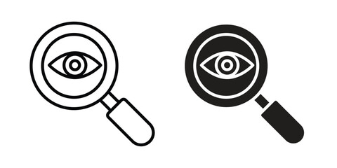 Investigation icon Logo Design Vector Template Illustration