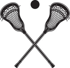 Lacrosse Player Sport Art Silhouettes white color background
