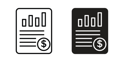 Income statement icon Logo Design Vector Template Illustration