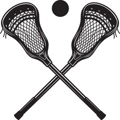 Lacrosse Player Sport Art Silhouettes white color background