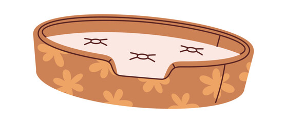 Cute puppy bed hand drawn