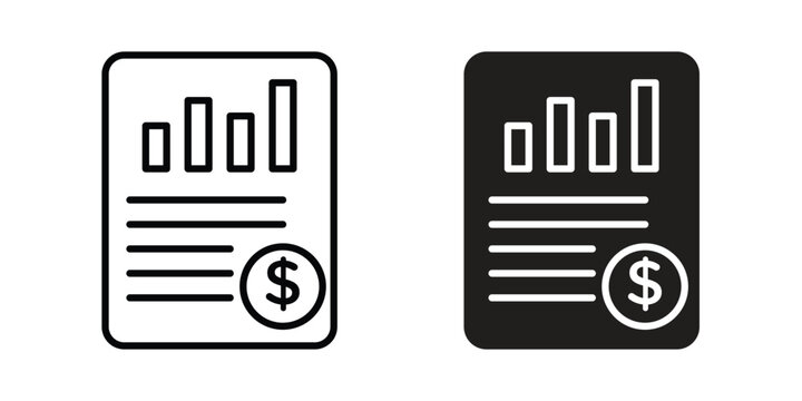 Income statement icon Logo Design Vector Template Illustration